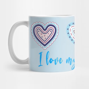 I Love My Little Sister Modern Boho Style Mug